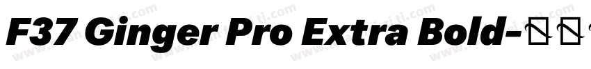 F37 Ginger Pro Extra Bold字体转换